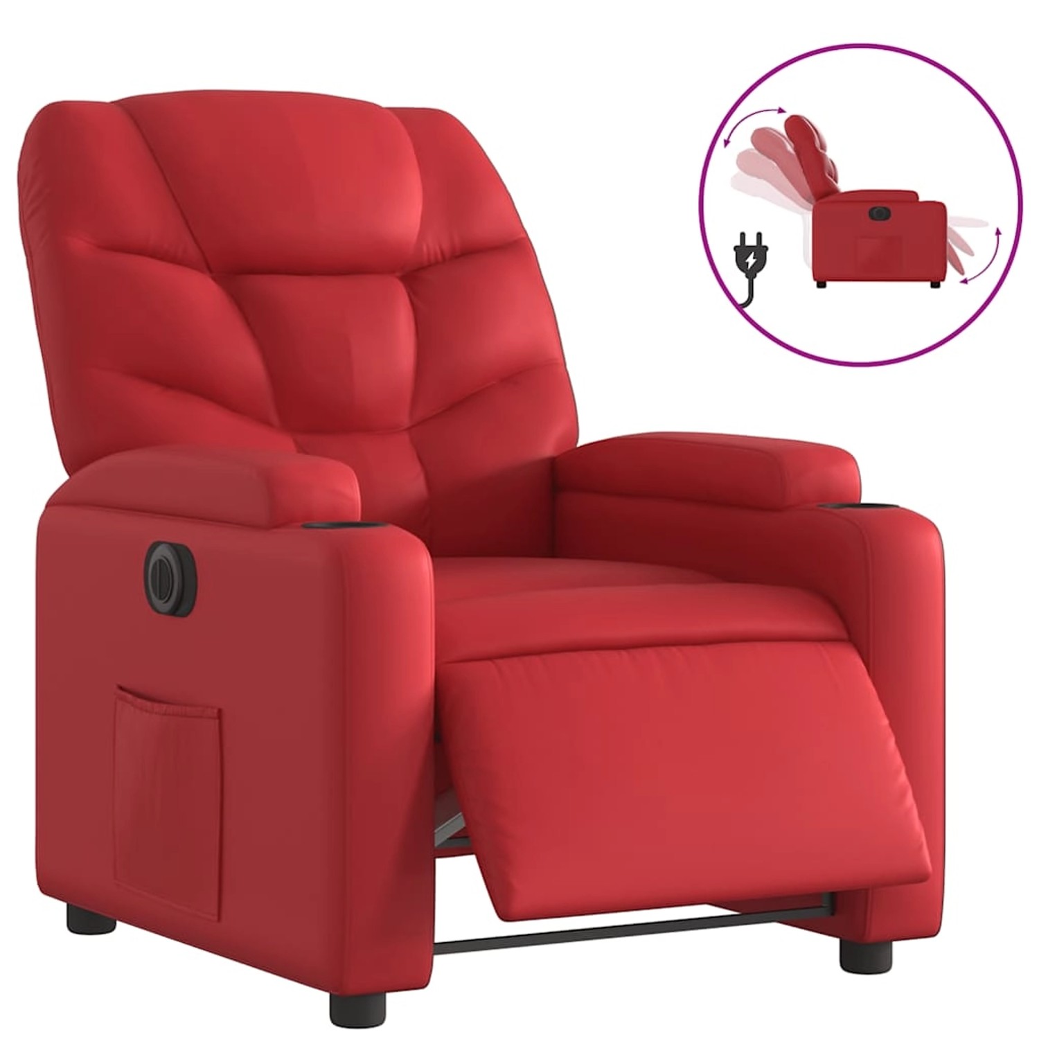 vidaXL Relaxsessel Elektrisch Rot Kunstleder 3204649 günstig online kaufen