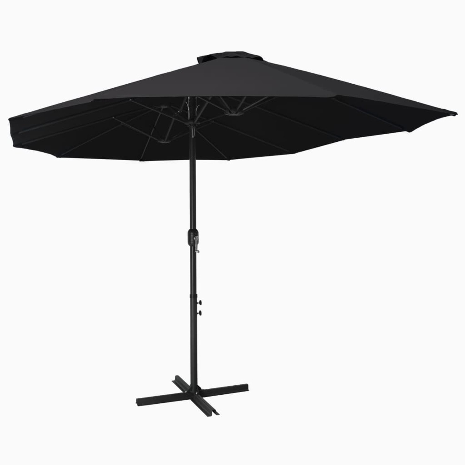 furnicato Sonnenschirm mit Aluminium-Mast 460x270 cm Schwarz günstig online kaufen