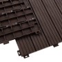 Braune KARAT Terrassenfliesen Claire, 30x30 cm, 11er-Set. Wetterfeste Holzfliesen mit Klicksystem.