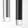 Detailaufnahme: Cembalo LED-Pendelleuchte, 16-flammig, Aluminium, Schwarz und Braun.