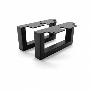 HEVVA Möbelfüße GRAZ 10 cm Hoch 20 cm Tief 2er Set Schwarz