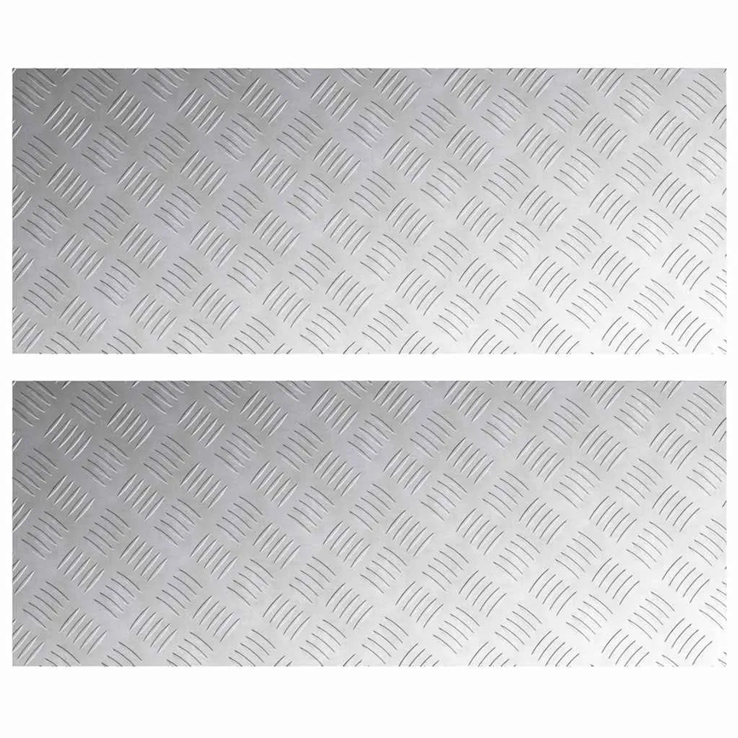 vidaXL Rautenscheiben 2 Stk Silber 100 x 40 cm Aluminium 4104341