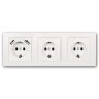 Weißer McPower Steckdosenblock Flair mit 3 Steckdosen und 2 USB-A Anschlüssen.