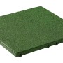 Grüne Fallschutzplatte/Elastikmatte, 50x50x3 cm, für Terrasse & Spielplatz.