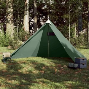 vidaXL Tipi-Familienzelt 7 Personen Grün Wasserdicht 94710