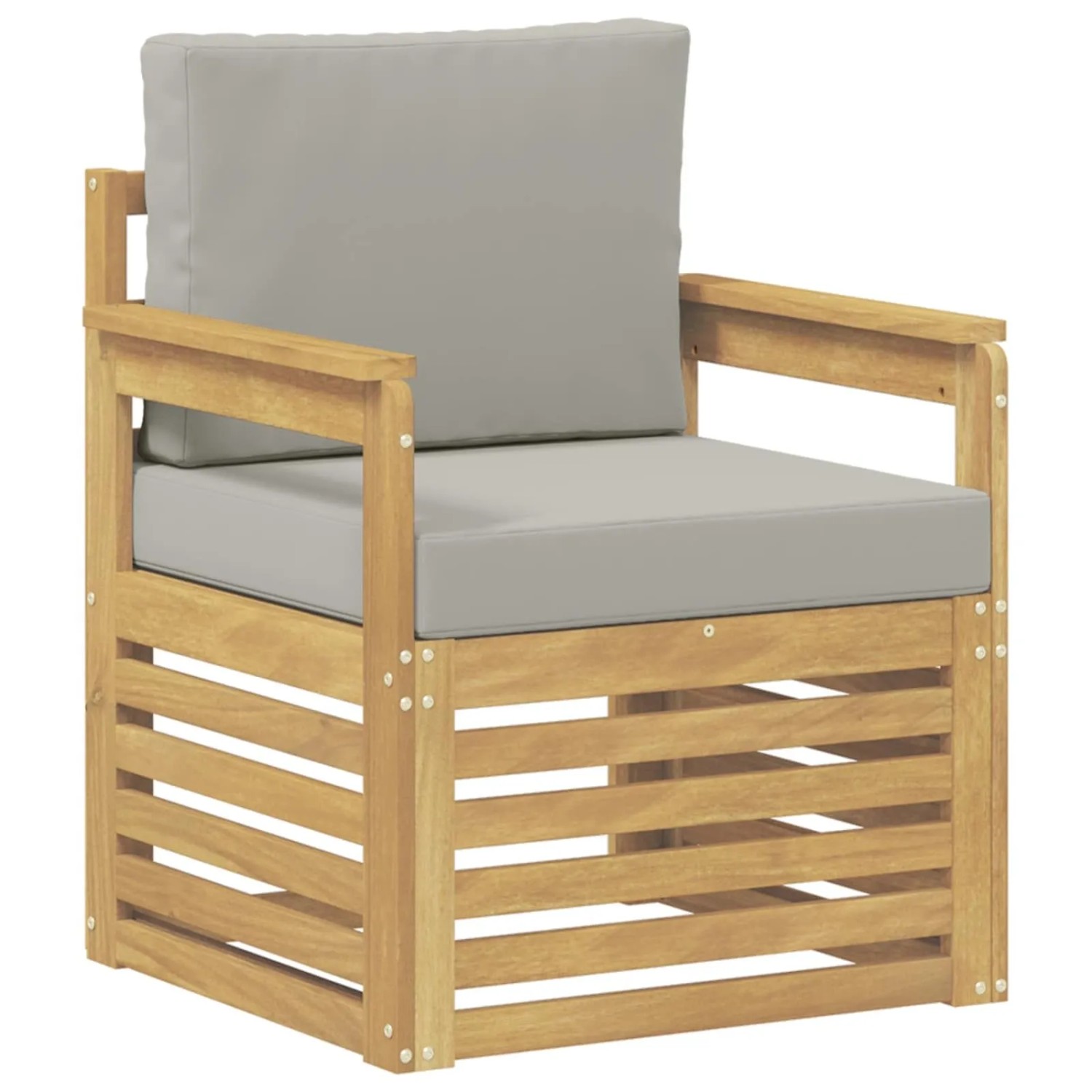 vidaXL 2 Stück Outdoor-Sofagarnitur Polyester Weiß und Hellgrau 3439083