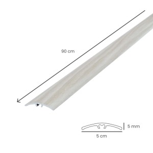 Dalsys Übergangsprofil aus Aluminium, Land Eiche Optik, 90x50x5mm. Ideal für saubere Übergänge bei Laminat & Parkett.