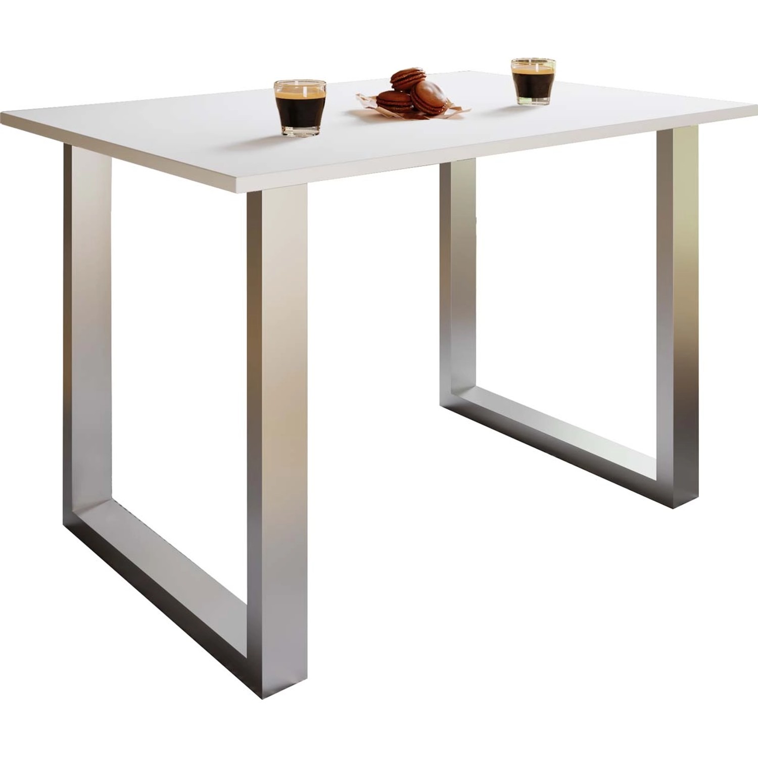 ebuy24 XonaU Esstisch 110x50cm Weiß Silberfarben günstig online kaufen