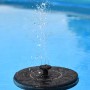 Heissner Solar-Teichpumpen-Set schwimmende Solar-Insel mit Wasserspiel im Teich.