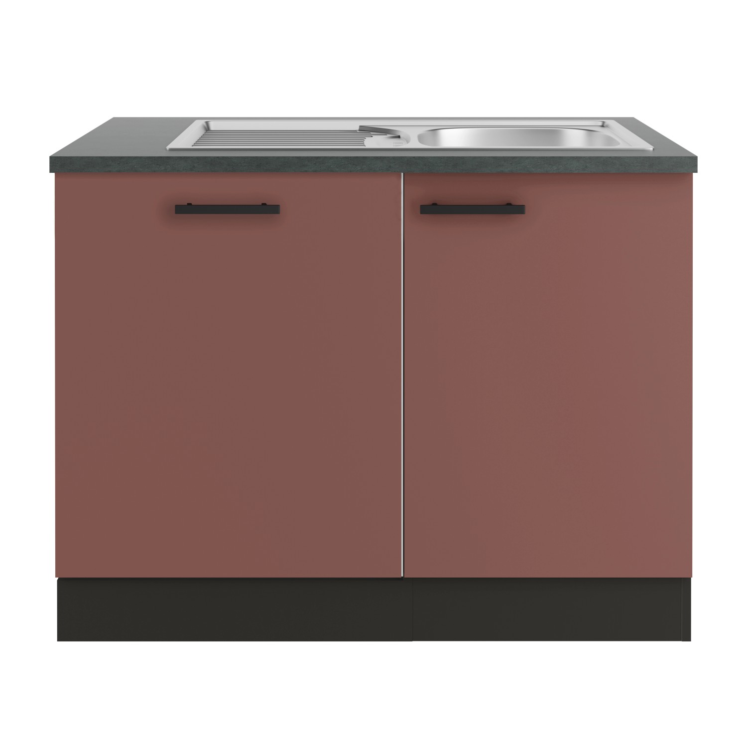 OPTIFIT Nizza407 Spülenschrank-Set Rostrot günstig online kaufen