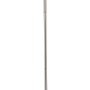 Globo Stehleuchte Paco mit grauem Stoffschirm und Nickel mattem Fuß, Höhe 160 cm.