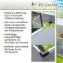 TTL Garden Frühbeet-Aufsatz aus Aluminium mit Polycarbonatplatten für Hochbeet, Detailansichten.