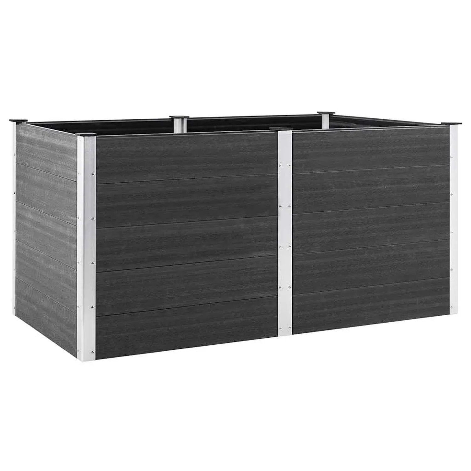 Furnicato Garten Hochbeet 200x100x91 Cm Wpc Grau