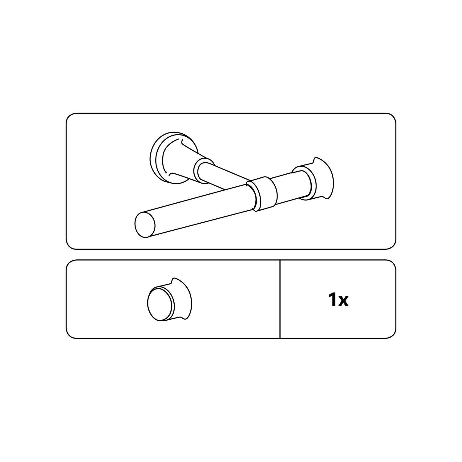 Gardinia Endstück Europa, Bronze, für 19 mm Stangen. Zubehör für Stilgarnituren.