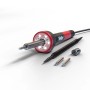 Weller Lötkolben-Set 30W mit LED-Ringlicht und Zubehör wie Lötspitzen und Lötzinn.