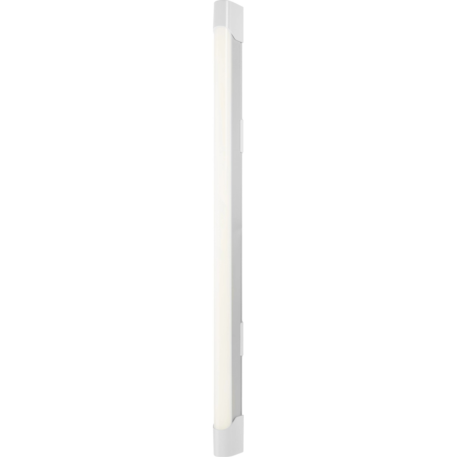 Silberne LED-Unterbauleuchte für Küche, 63,5 cm, kaltweißes Licht.