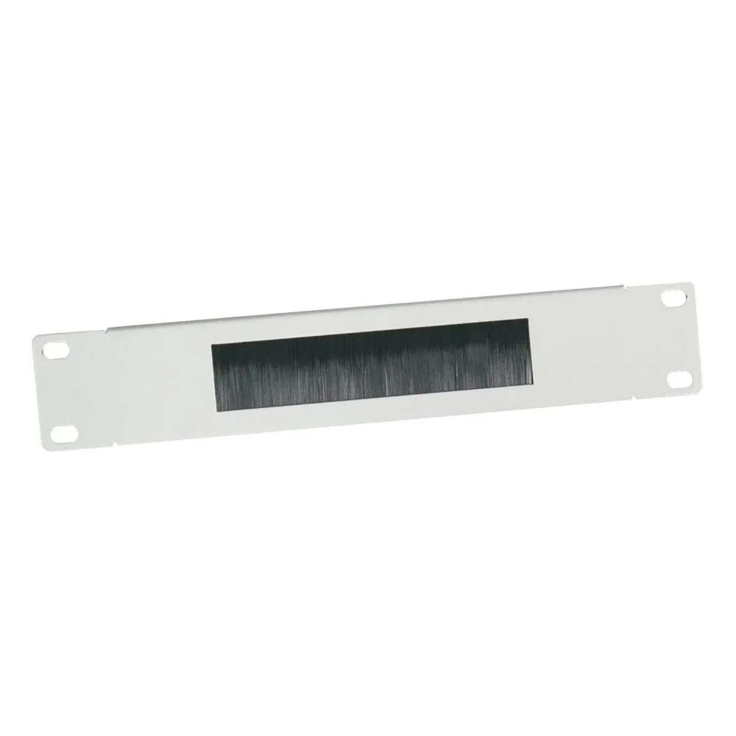HMF 63389 Kabeldurchführung mit Bürsteneinsatz für Serverschrank 10 Zoll 1 HE Lichtgrau