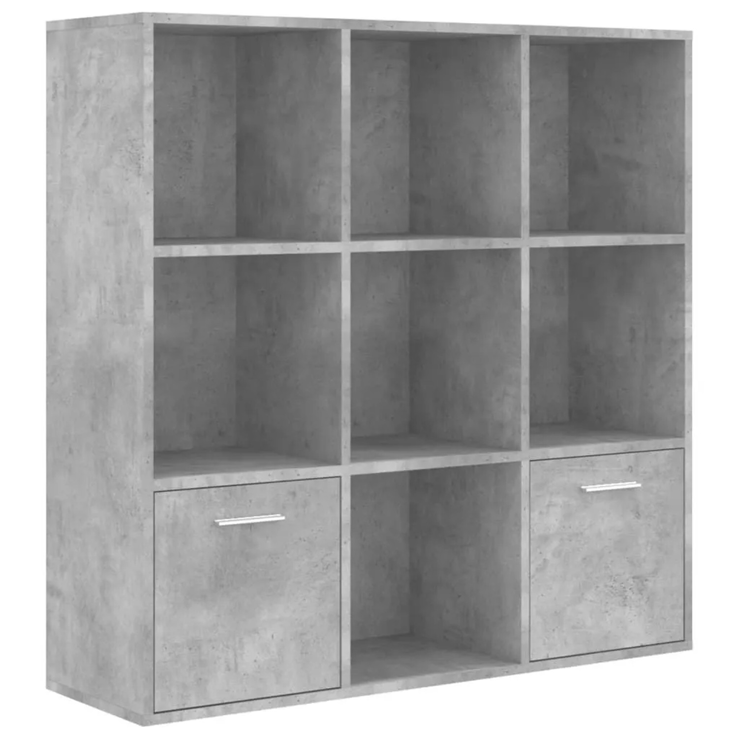 vidaXL Bücherregal Betongrau 98x30x98 cm Holzwerkstoff 801120