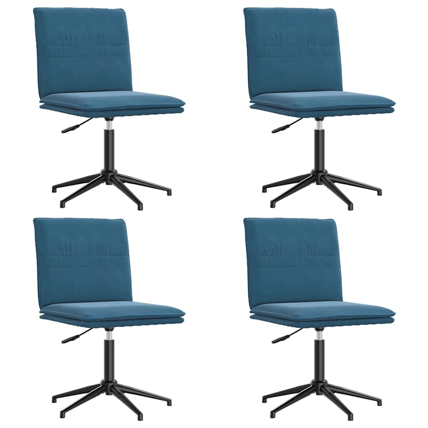 vidaXL Esszimmerstühle 4 Stk Blau Samt 3315647 günstig online kaufen