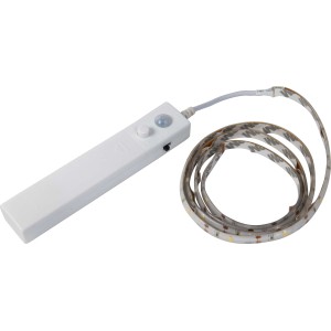 LED-Flexband mit Sensor, 1 m, kaltweiß, selbstklebend für indirekte Beleuchtung.