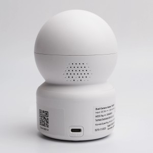 Technaxx TX-327 Dual Kamera für Innenräume, weiße Überwachungskamera mit zwei Objektiven.