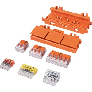 Wago Verbindungsklemmen Set L-BOXX Mini 887-995 mit verschiedenen Klemmen und Adaptern.