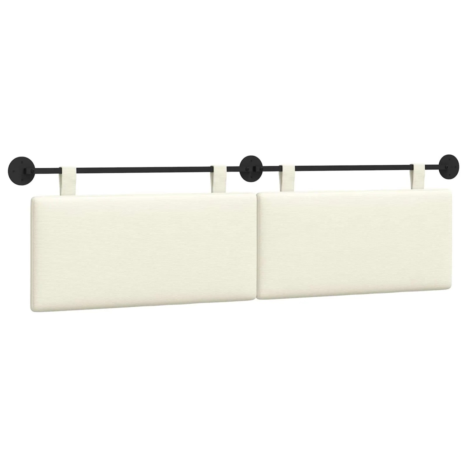vidaXL Hängevorderseite Wandmontiert Creme 170 x 55 x 5 cm Cordstoff 42031818