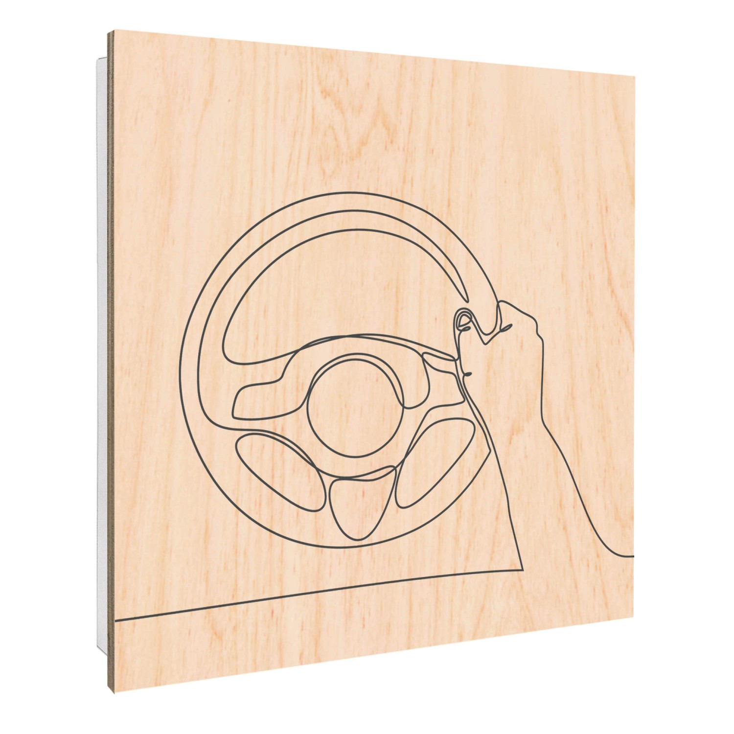 Banjado Schlüsselkasten mit Holzfront 30x30cm Weiß Scharnier Links 50 Haken günstig online kaufen