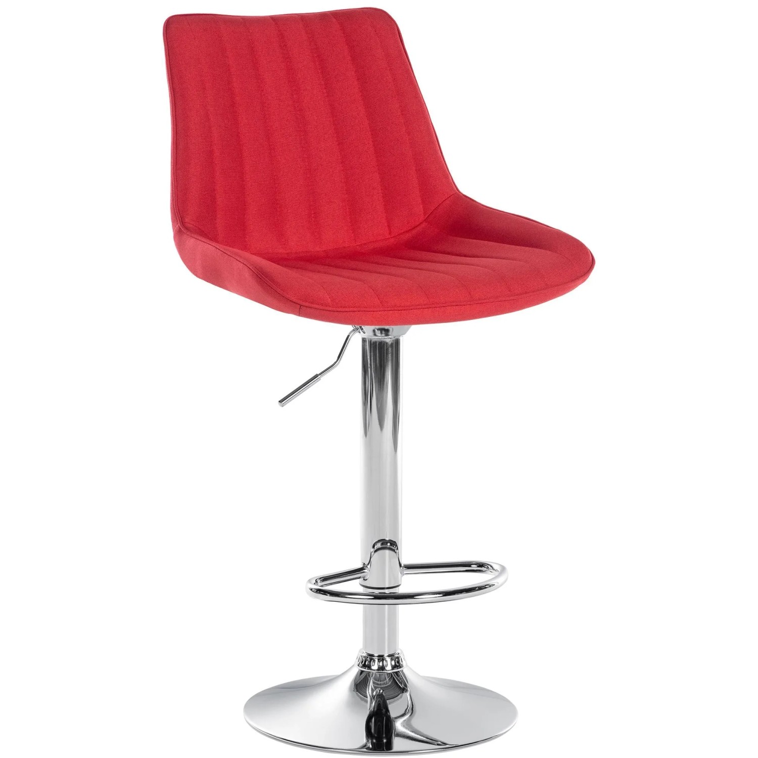 CLP Barhocker Toni Stoff Rot/Chrom