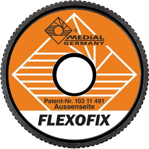 Medial Flexofix Schnellspannmutter M14 für Winkelschleifer, Detailansicht.