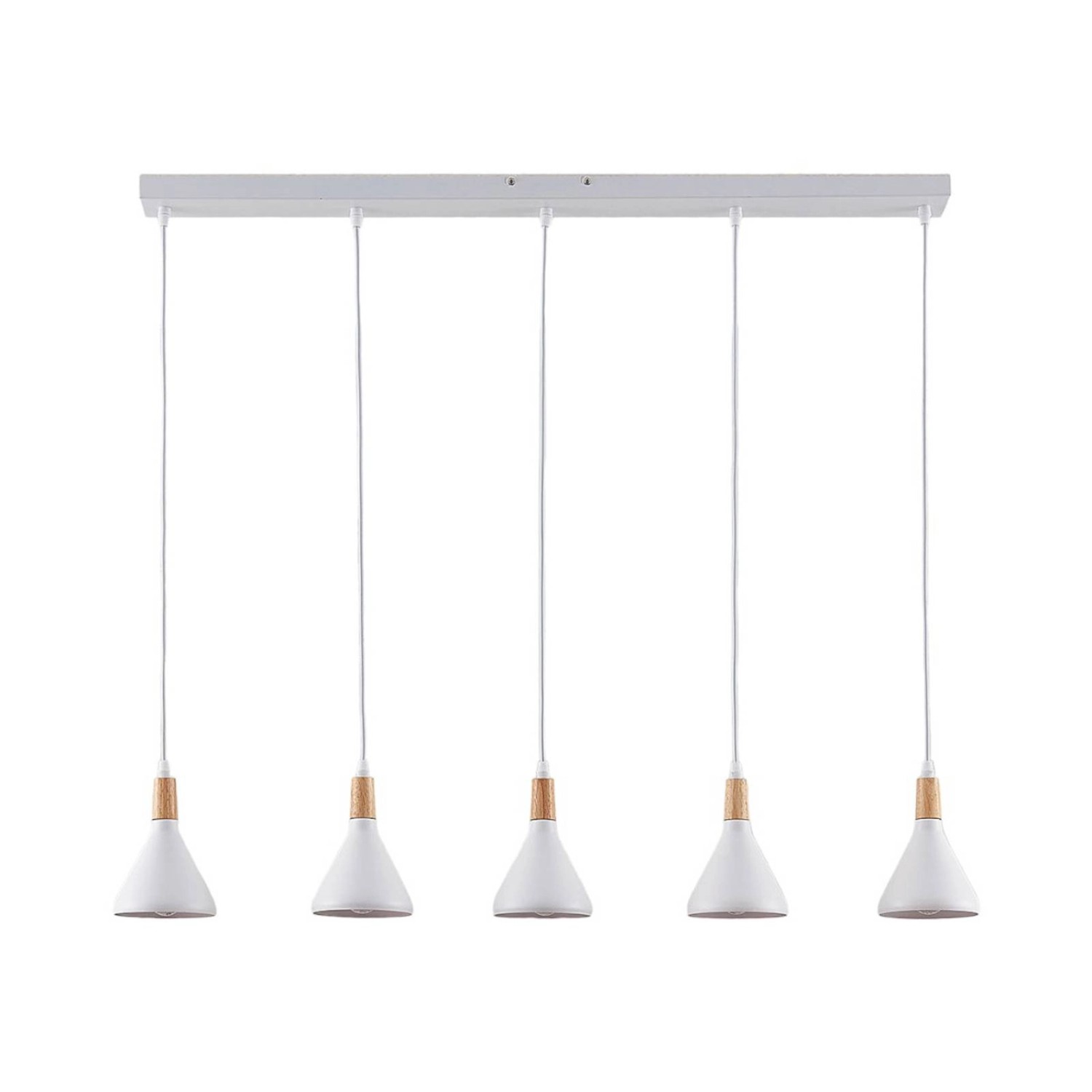 Lindby Pendelleuchte Arina 9621809 Modern in Weiß aus Metall 5-flammig E14 günstig online kaufen