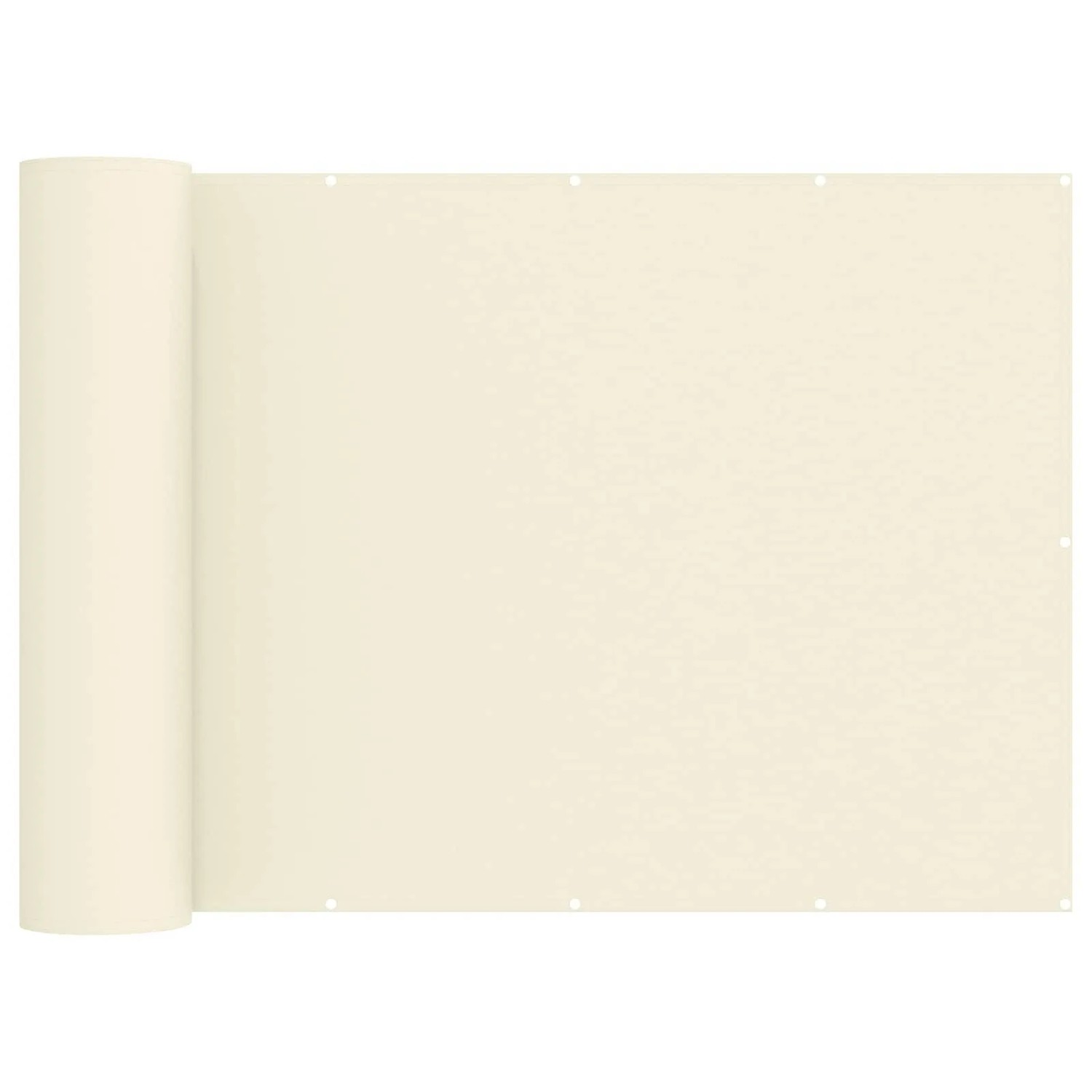 vidaXL Balkon Sichtschutz 180 x 500 cm Stoff mit PU-Beschichtung Creme 42036481
