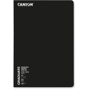 Canson Graduate Zeichenblock DIN A3, 40 Blatt, ideal zum Skizzieren und Zeichnen.