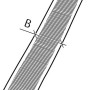 Schwarzes Conacord Hakenband aus Polyamid, 20 mm breit.