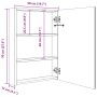 vidaXL LED-Spiegelschrank fürs Bad Grau 50x13x70 cm 326490_8