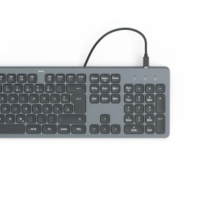 Hama USB-Tastatur CK-400 QWERTZ, beleuchtet, kabelgebunden, schwarz.