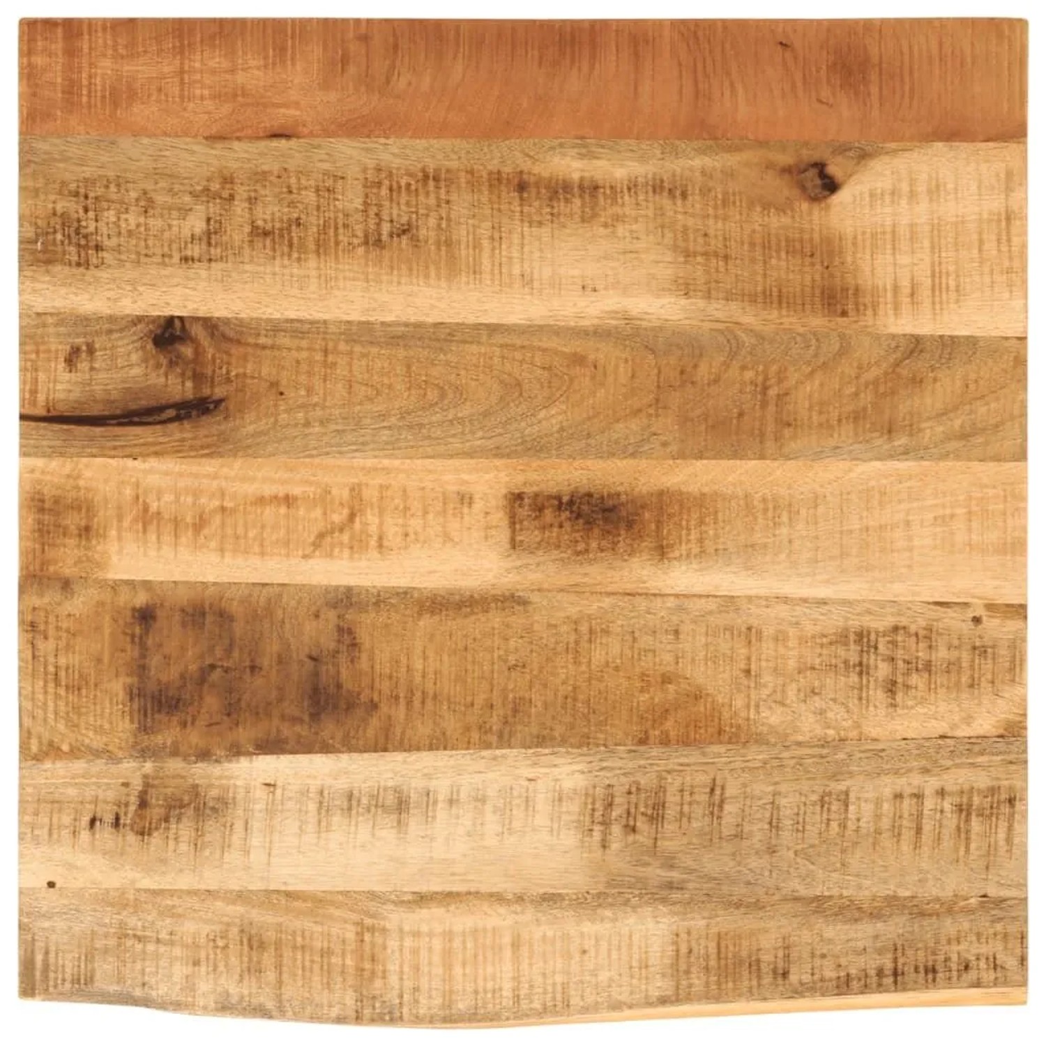 vidaXL Tischplatte 60x60x2,5 cm Baumkante Massivholz Raues Mangoholz 370354