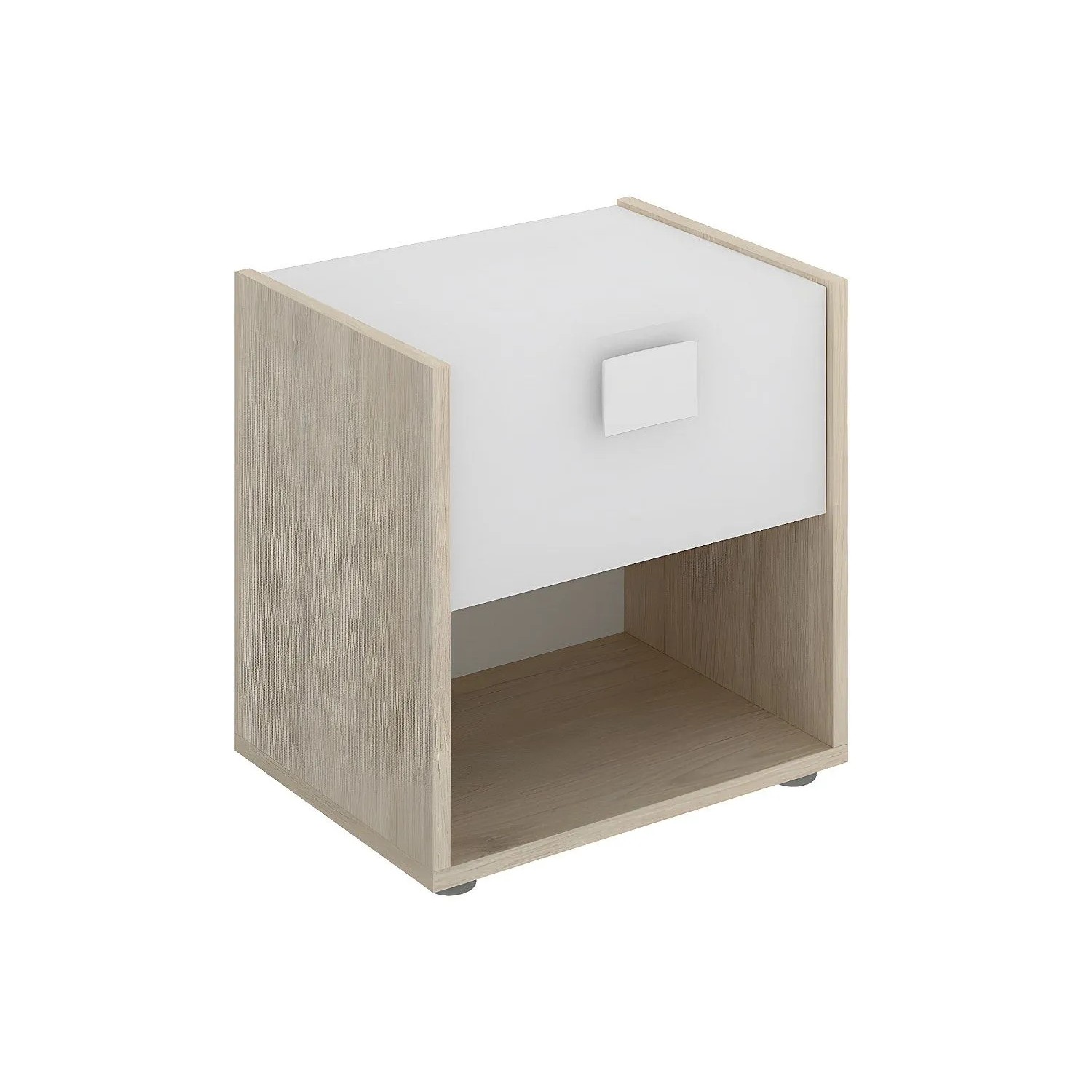 Vente-unique Nachttisch Sonia Naturfarben Hell  Weiß 42 cm