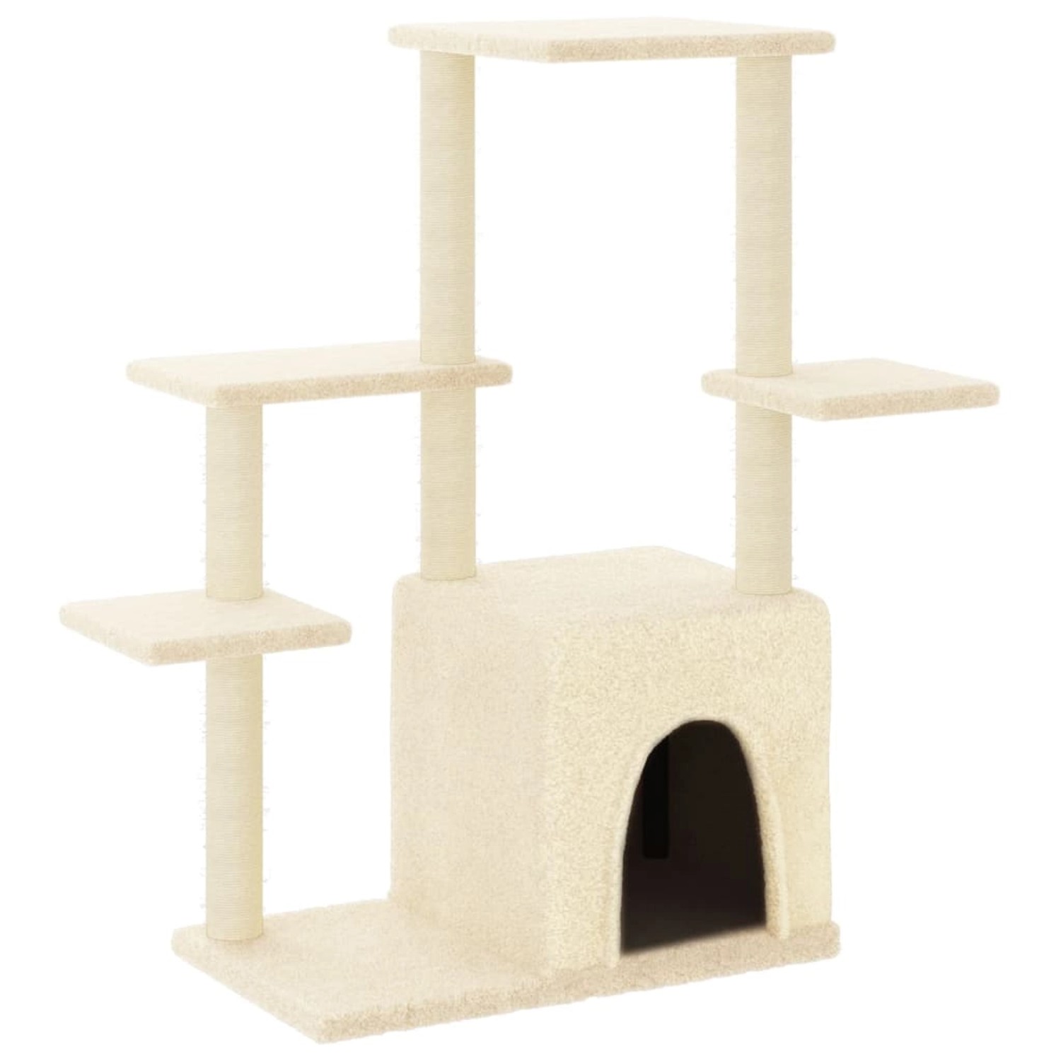 vidaXL Kratzbaum mit Sisal-KratzSäulen Creme 97,5 cm