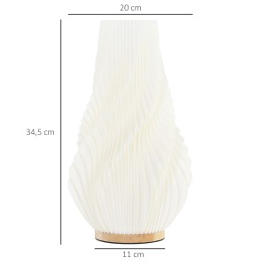 Dimmbare LED Tischlampe von HOMCOM mit 3D-Druck Design, geeignet als Leselampe für Innenräume.