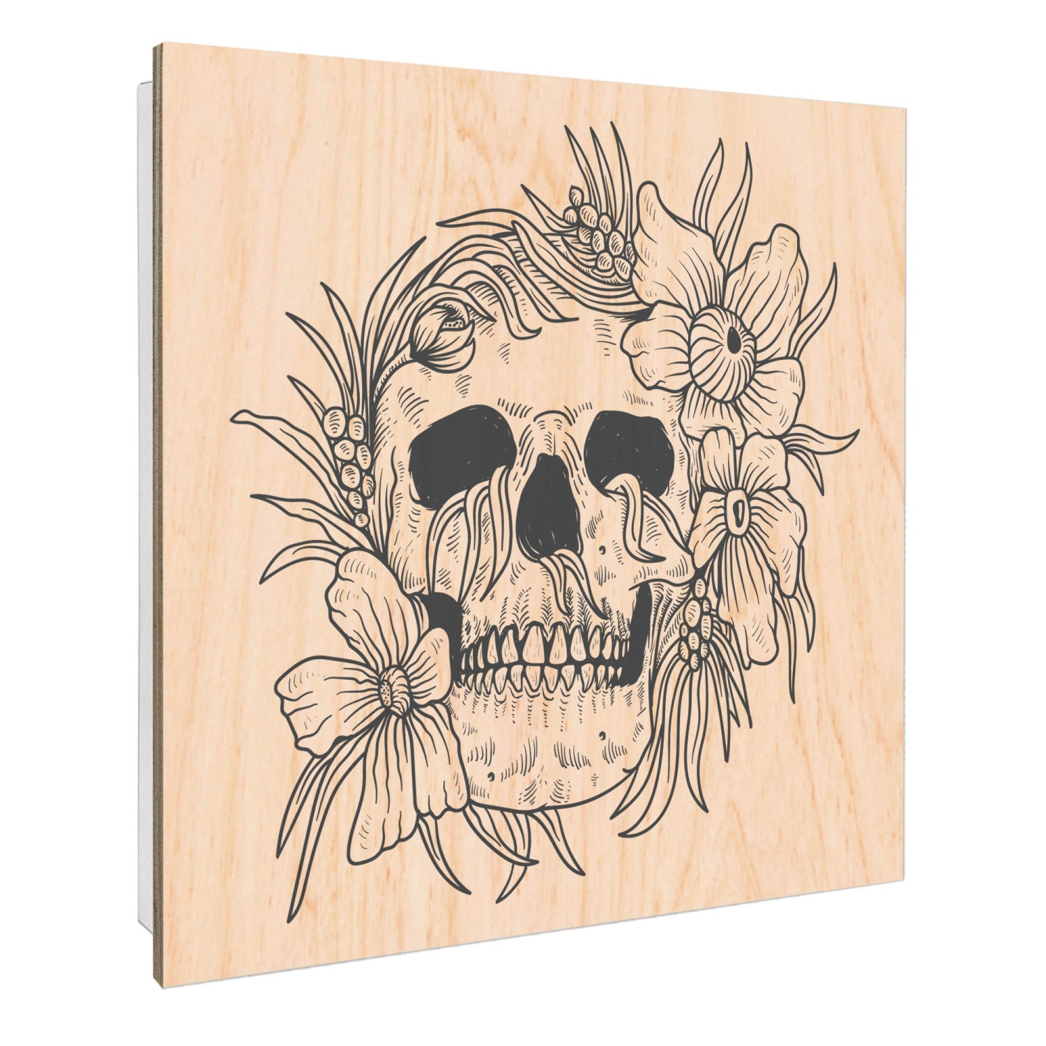 Banjado Großer Schlüsselbox Holz 30x30cm Weiß Scharnier Rechts 50 Haken Sch günstig online kaufen