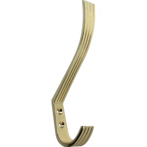 Glänzender Messing Wandhaken 1604 für einfache Montage.