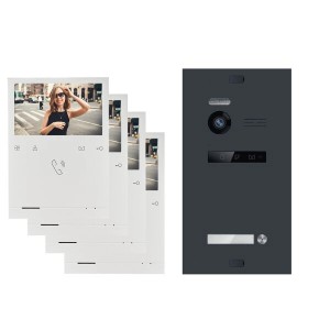 Balter Evo Video Türsprechanlage für 1 Familienhaus, anthrazitgraue Türstation und Monitore.