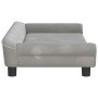 vidaXL Hundebett Hellgrau 100x50x21 cm Samt 172006_4