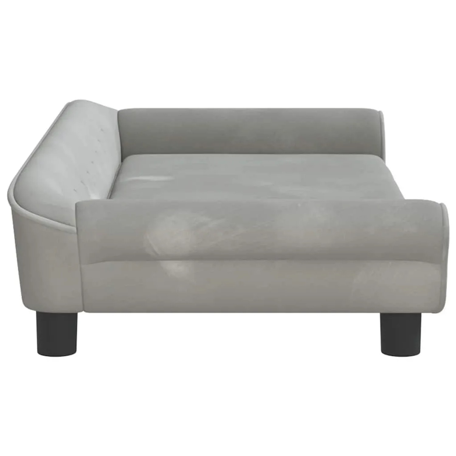 vidaXL Hundebett Hellgrau 100x50x21 cm Samt 172006_4