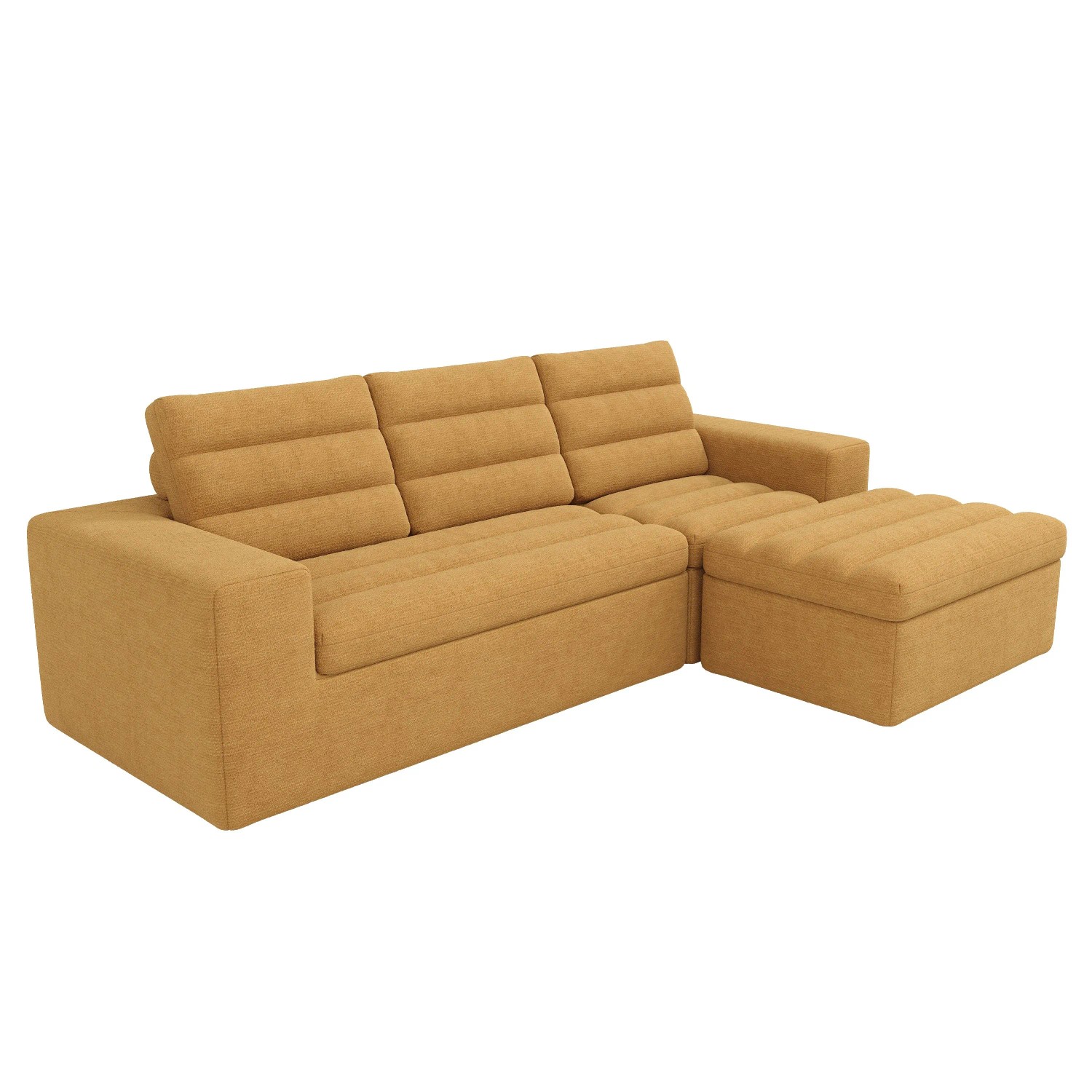 Merax Cloud Sofa L Form Chenille Modular Orange