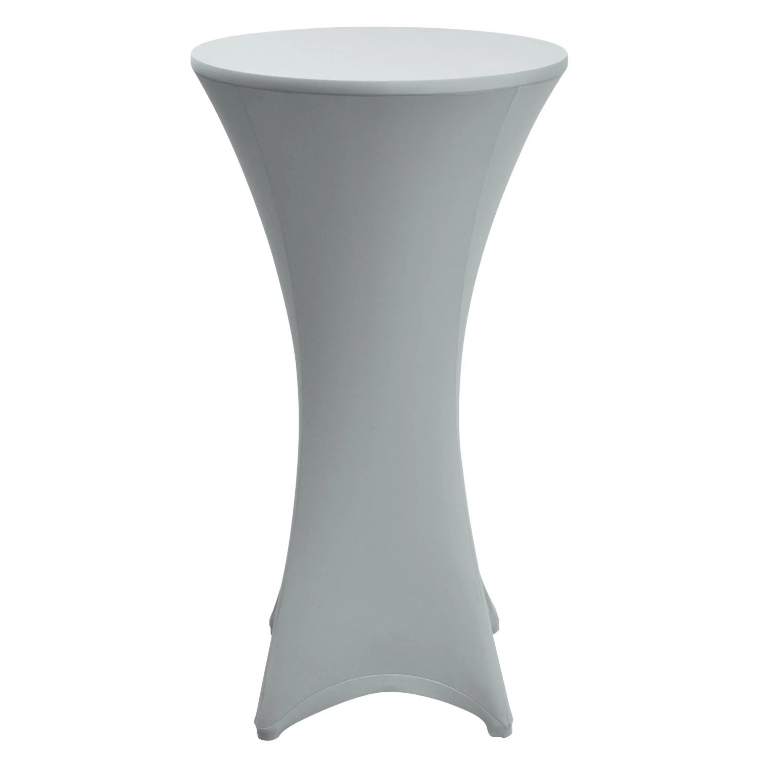 Beautissu Stretch Stehtisch Bistrotisch Husse ø70-75cm Silber