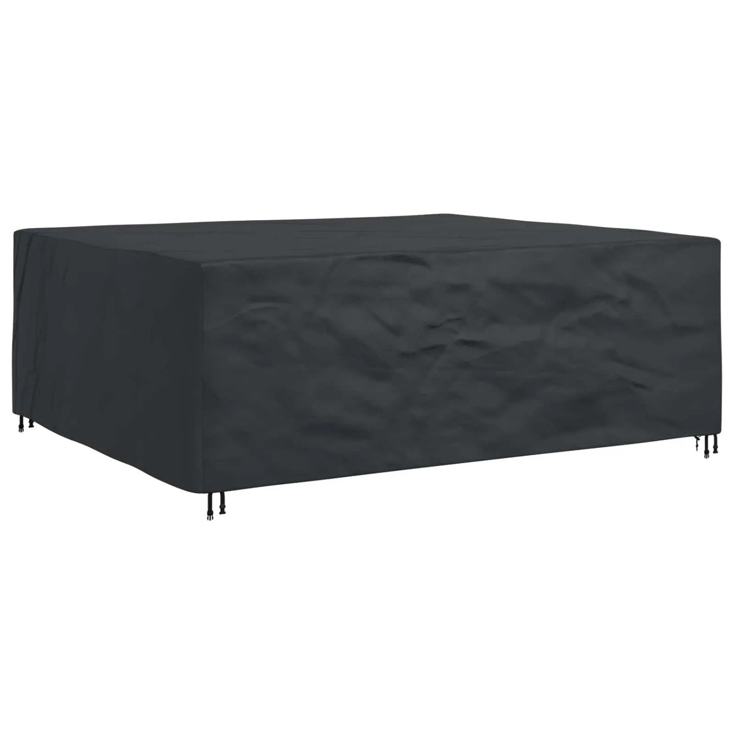 Schwarze vidaXL Möbelbezug 210D, wasserfeste Schutzhülle für Gartenmöbel, rechteckig, 300x250x100 cm.