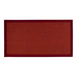Roter KARAT Sisalteppich Amazonas mit breiter Bordüre, 160x230 cm.