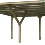 Weka Doppelcarport Mugello aus Holz, stabile Konstruktion mit sechs Pfosten.